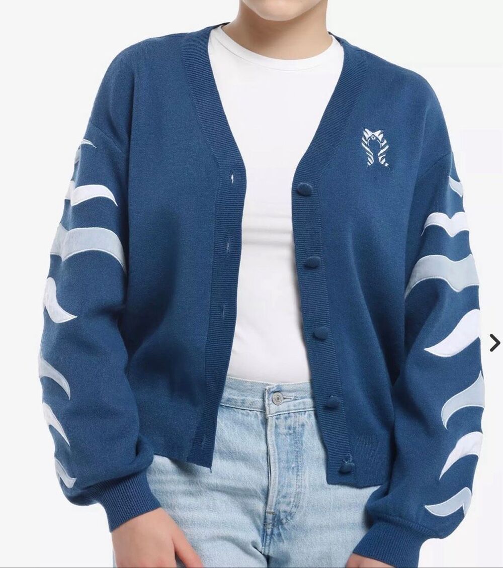 Her Universe Star Wars Ahsoka Tano Lekku Cardigan Blue Nwot Small